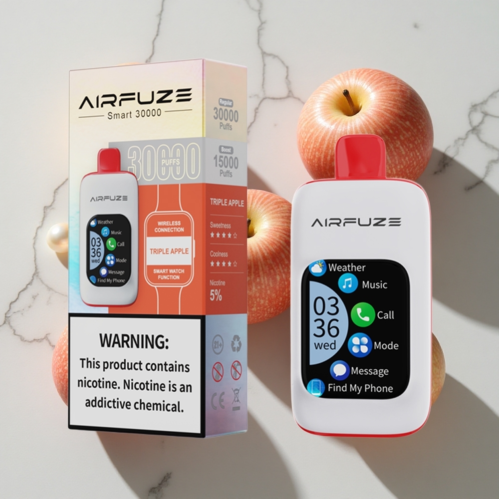 AirFuze Smart 30000 Puffs Enkratna Vape Trojno Jabolko 900mAh