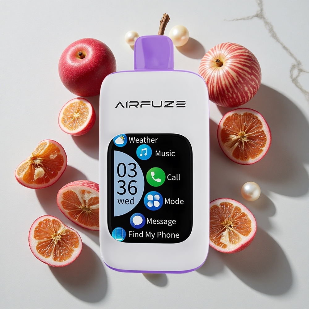 AirFuze Smart 30000 Puffs Za enkratno uporabo Vape Grozdni Pok + 201TFT z zaslonom na dotik