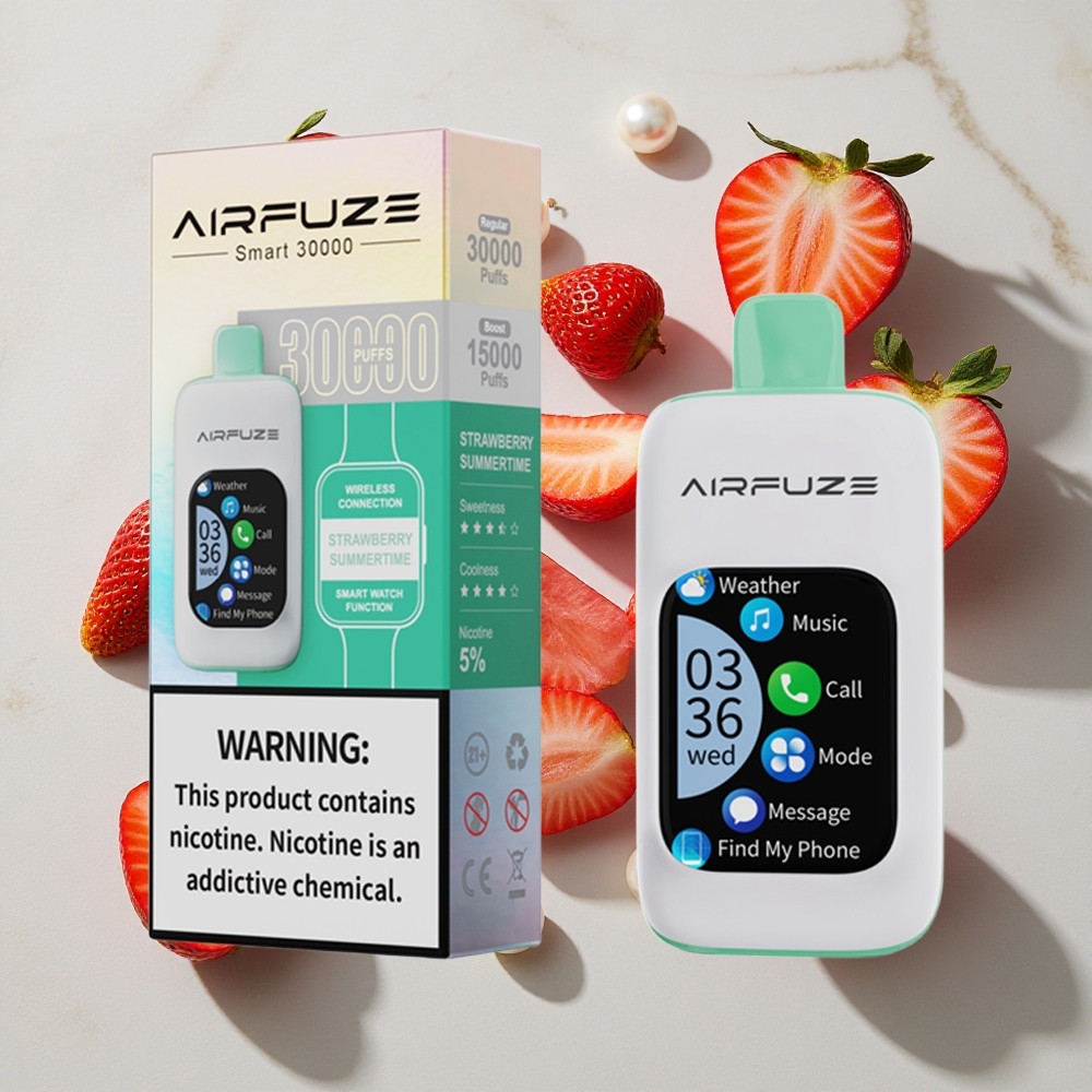 AirFuze Smart 30000 Puffs Za enkratno uporabo Vape Jagoda Poletni Čas 900mAh