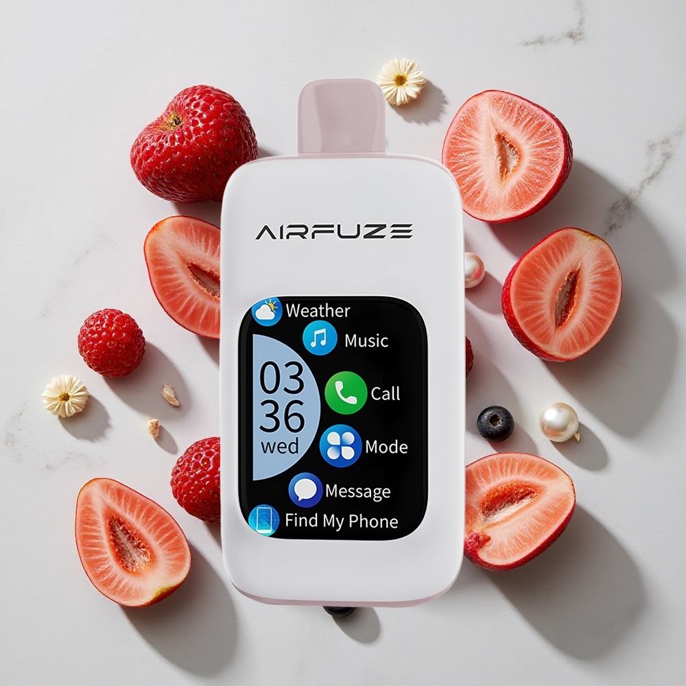 AirFuze Smart 30000 Puffs Za enkratno uporabo Vape Jagodni Izbruh 900mAh