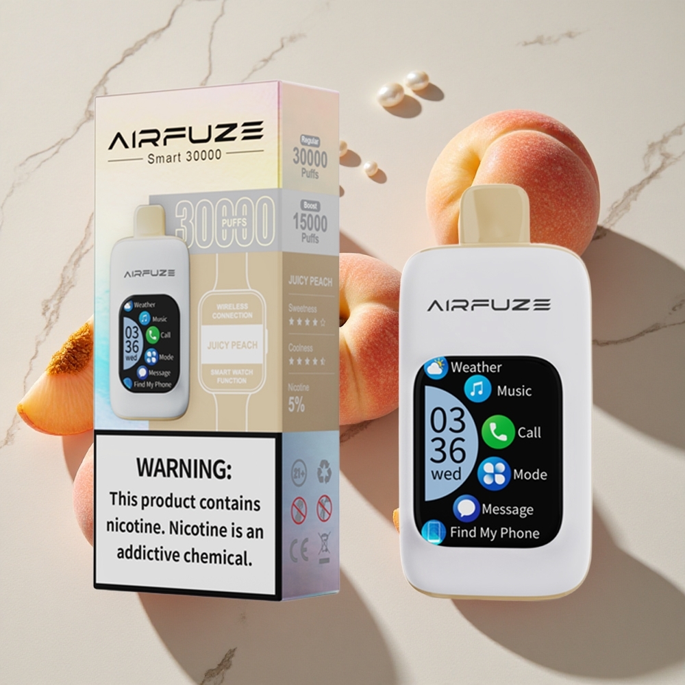 AirFuze Smart 30000 Puffs Za enkratno uporabo Vape Sočna Breskev Type-C