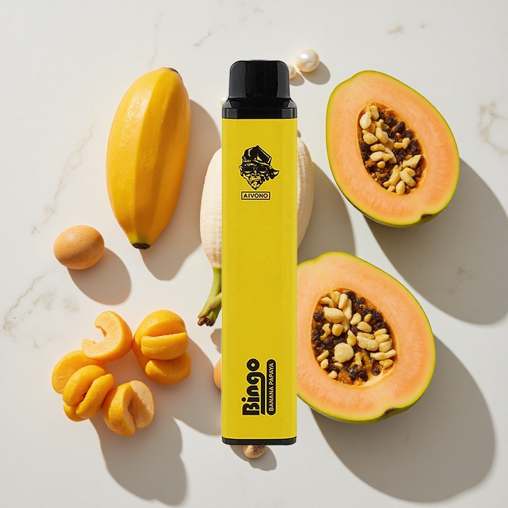 Aivono Aim Bingo 4000 Puffs Banana Papaya 10 ml E-tekočine