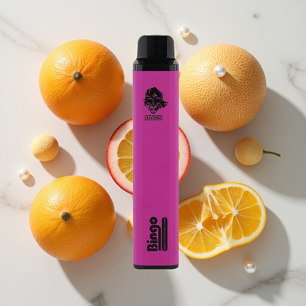 Aivono Aim Bingo 4000 Puffs Enkratna Vapa Oranžna Pasijonka Guava 10ml E-tekočine