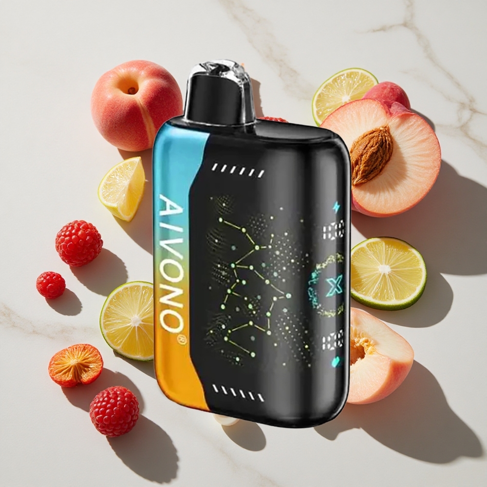 Aivono Aim Boom 25000 Puffs Dispozabilna Vapa Malina Breskev Limeta 650mAh