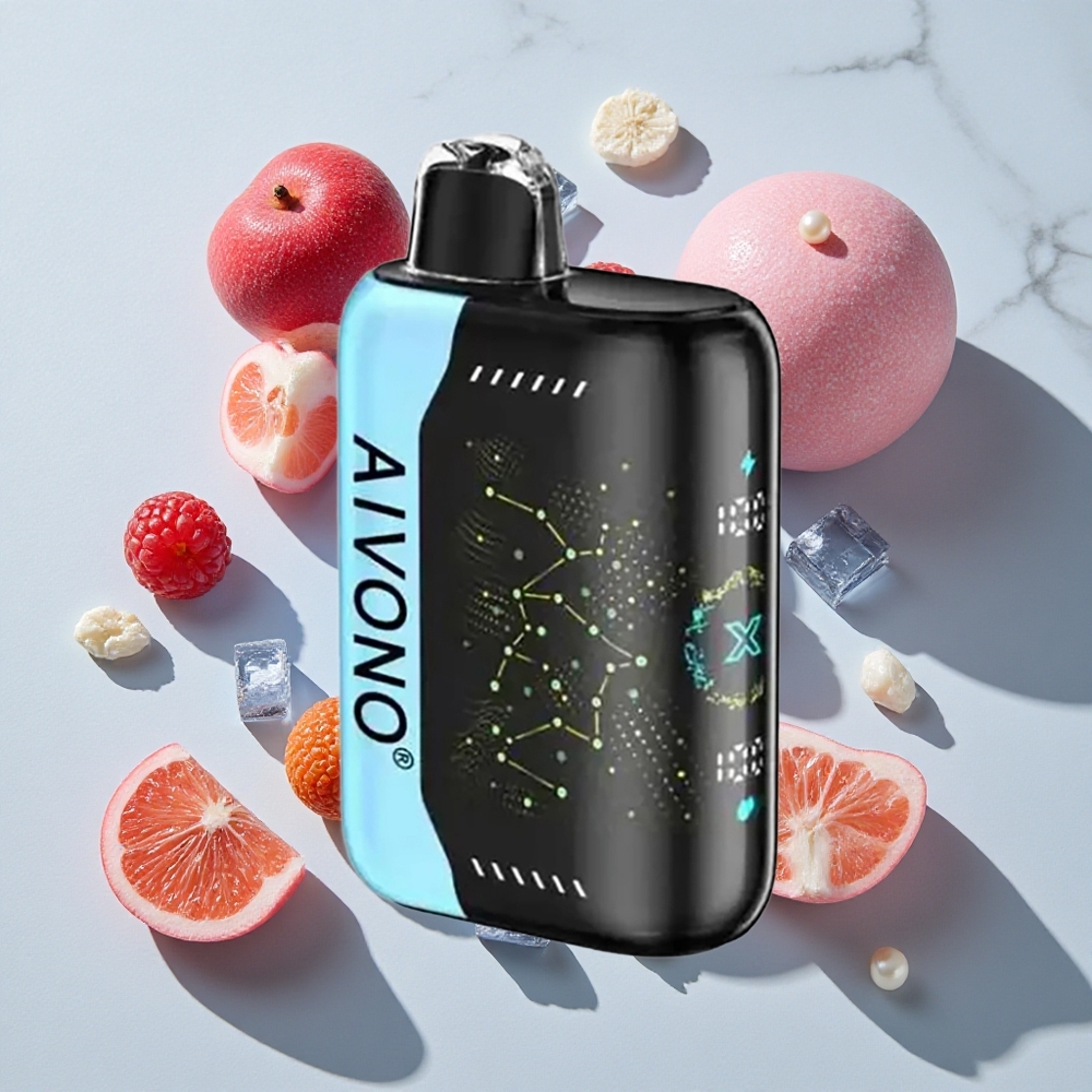 Aivono Aim Boom 25000 Puffs Za enkratno uporabo Vape Modra Malina Led