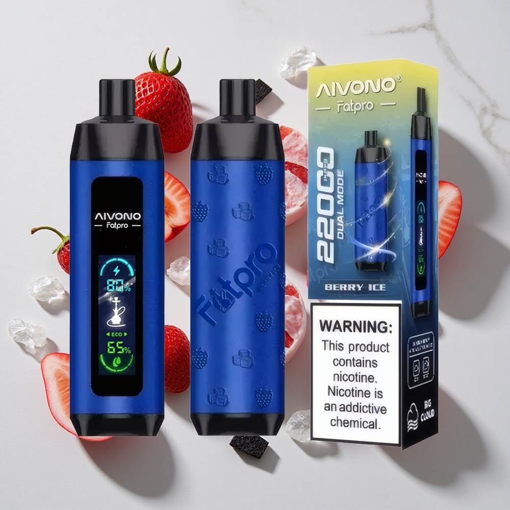 Aivono Aim Fatpro 22000 Puffs Dispozabilna Vape Jagoda Led (0235 Nikotin)