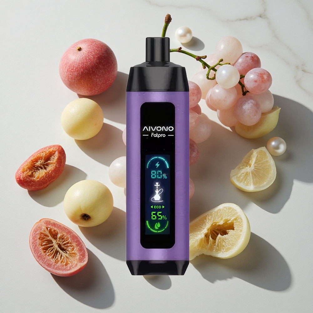 Aivono Aim Fatpro 22000 Puffs Za enkratno uporabo Vape Grozdje Meta 28ml E-tekočine