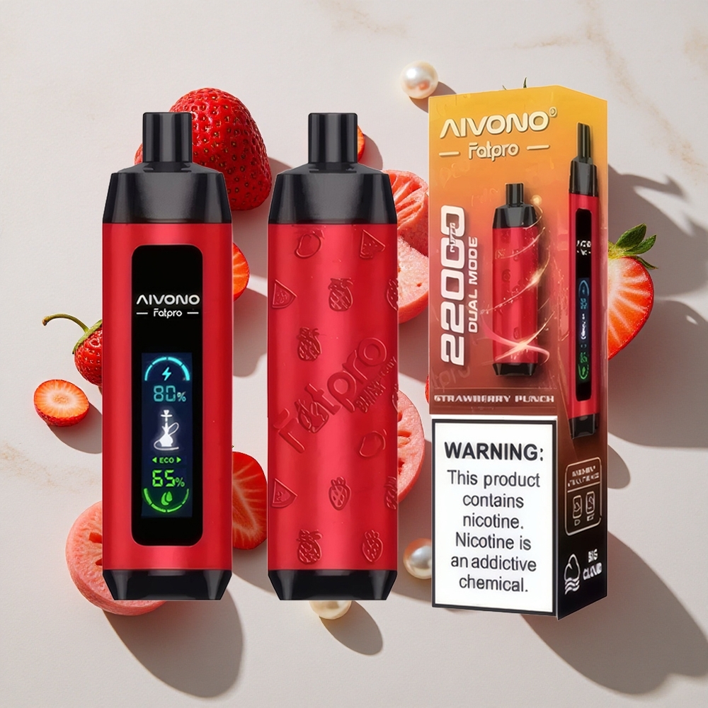 Aivono Aim Fatpro 22000 Puffs Za enkratno uporabo Vape Jagoda Punč 0235 Nikotin