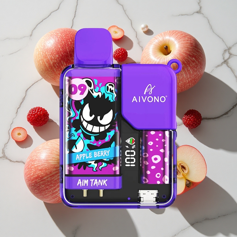 Aivono Aim-Tank 9500 Puffs Jabolko Jagoda 18ml E-tekočine Kapaciteta