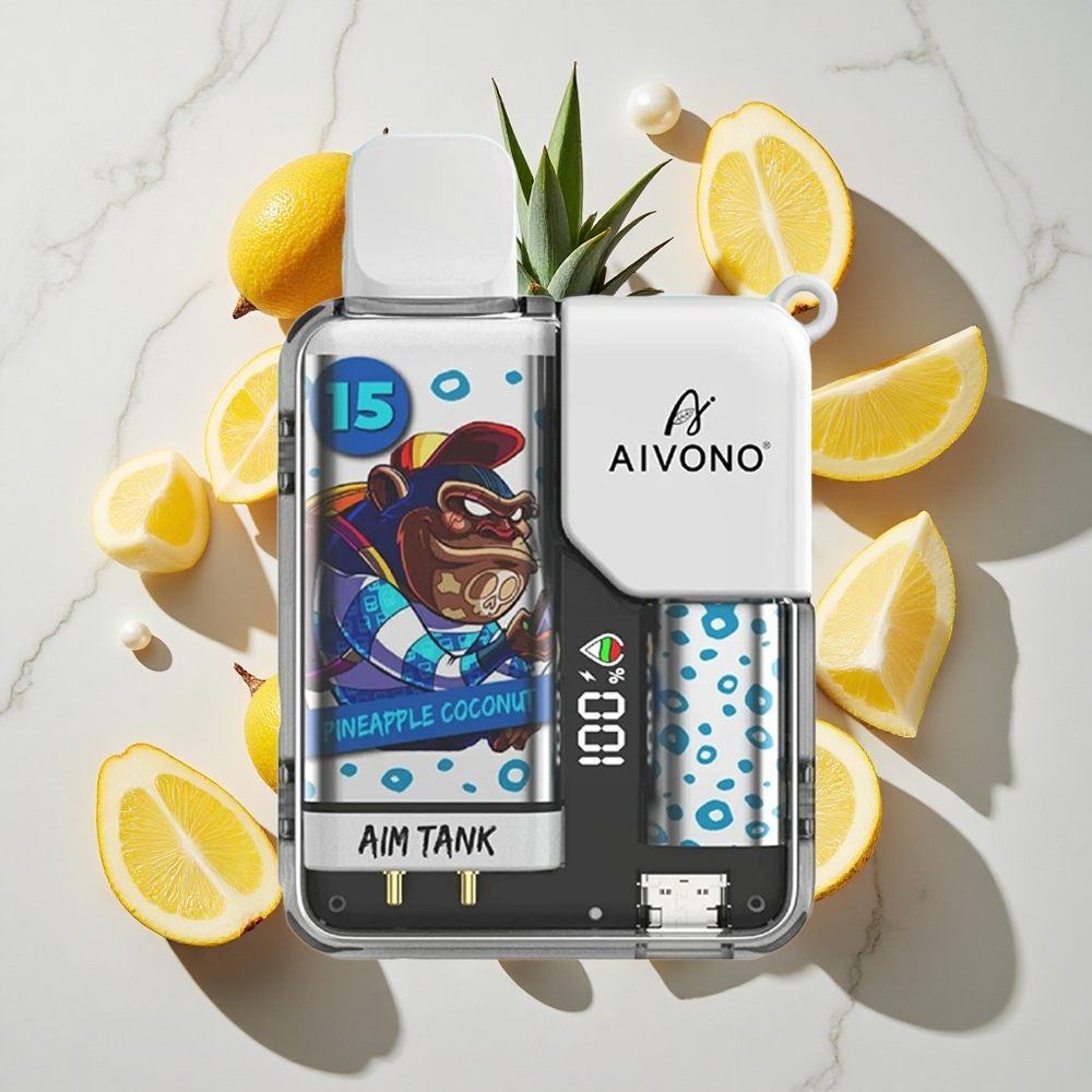 Aivono Aim-Tank 9500 Puffs Kapacitet 18ml E-tekočine Ananas Kokos