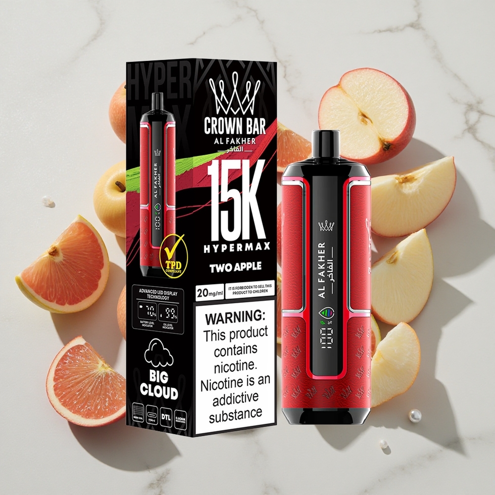 Al Fakher Crown Bar 15K Dve Jabolki Kompakten 22ml E-tekočine
