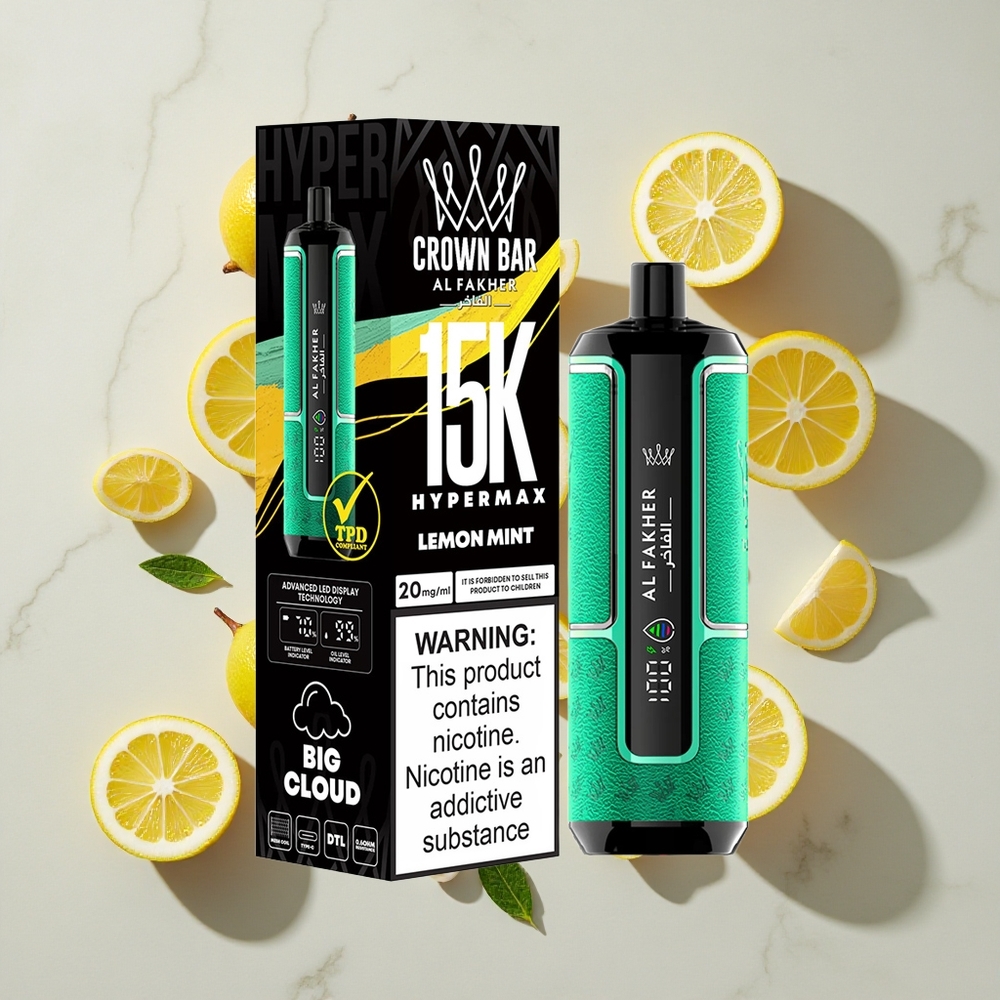 Al Fakher Crown Bar 15K Limeta Meta Za enkratno uporabo Vape Kit