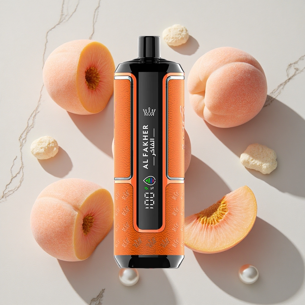 Al Fakher Crown Bar 15K Puffs Breskva Led Za enkratno uporabo Vape Kit