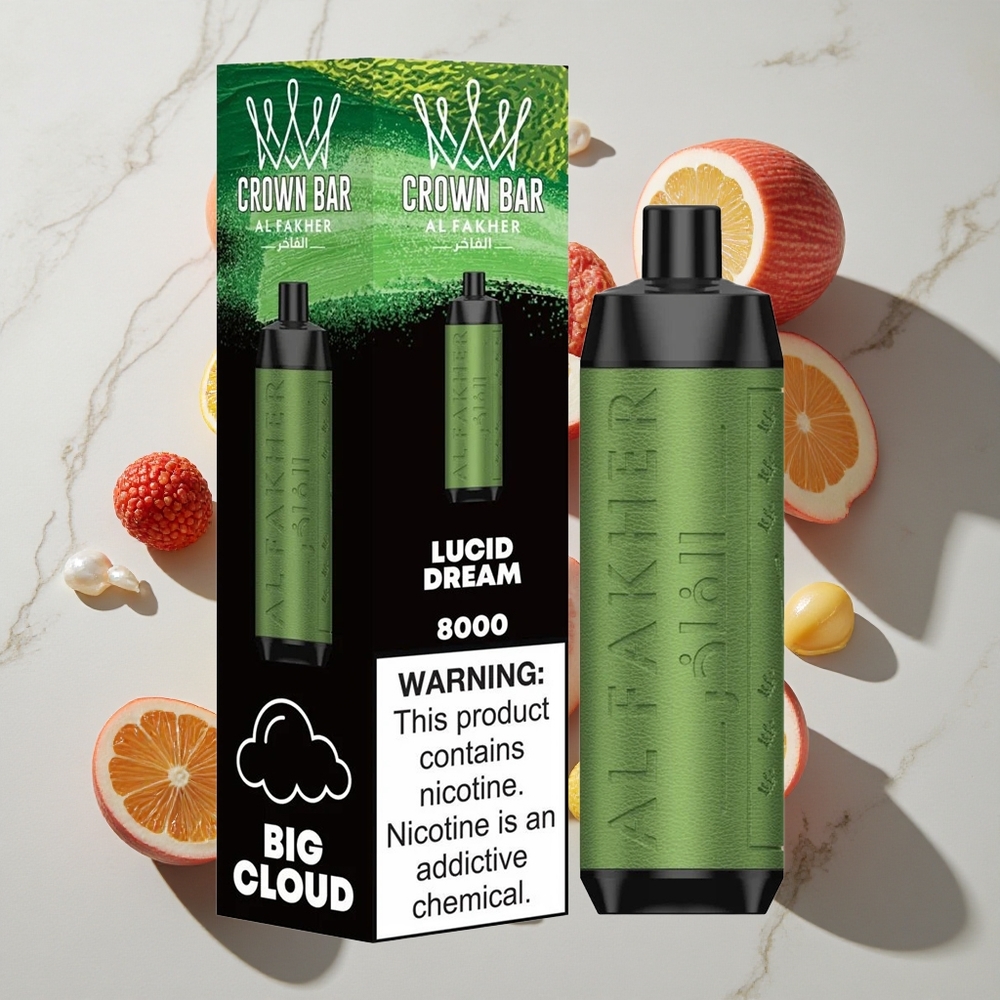 Al Fakher Crown Bar 8000 Kristalna Enkratna Vape Lucid Sanje 18ml E-tekočine