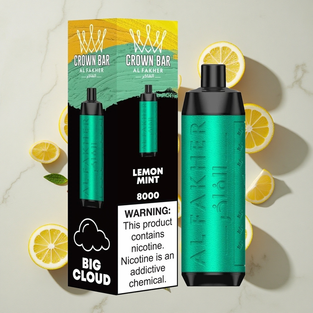 Al Fakher Crown Bar 8000 Puff Limeta Meta Za enkratno uporabo Vape