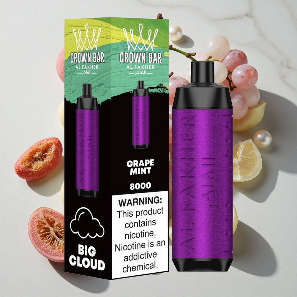 Al Fakher Crown Bar 8000 Puffs Grozdje Meta Drugo