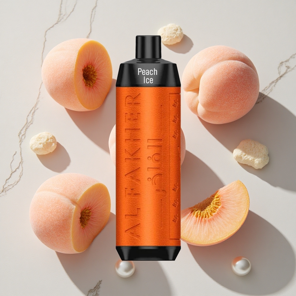 Al Fakher Crown Bar 8000 Puffslnik (brizgaj) Breskev Led (Peach Ice) 18ml E-tekočine Kapaciteta