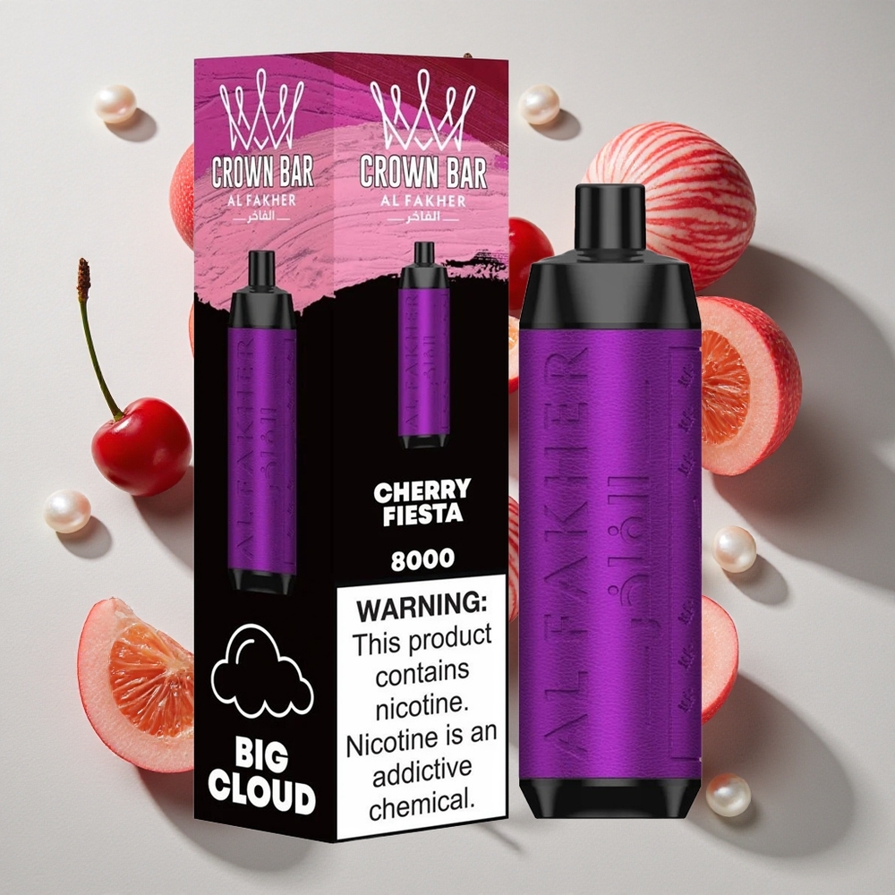 Al Fakher Crown Bar 8000 Češnjeva Fiesta 18ml E-tekočine Kapaciteta