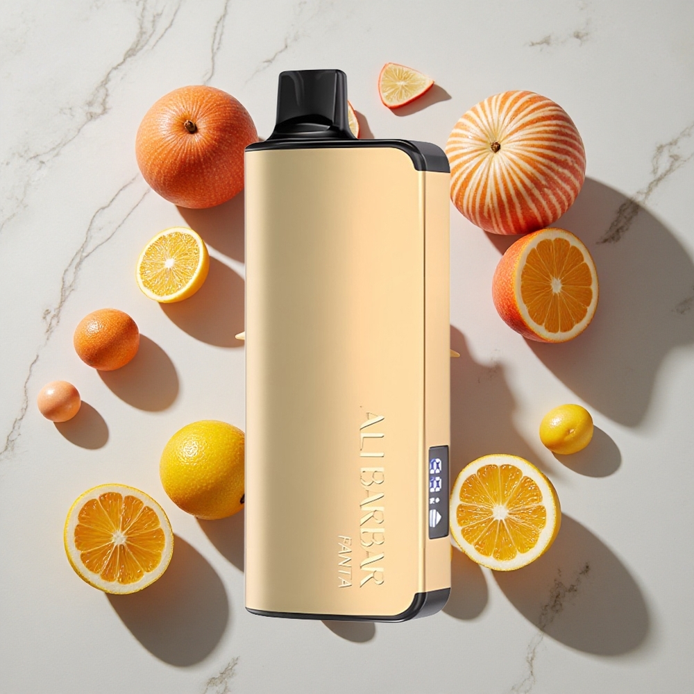 Alibarbar Ingot 9000 Puffs Za enkratno uporabo Vape Fanta z LED zaslonom