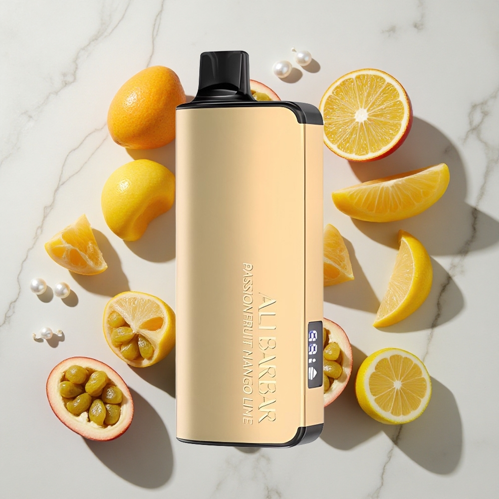 Alibarbar Ingot 9000 Puffs Za enkratno uporabo Vape Pasijonka Mango Limeta 22ml E-tekočine