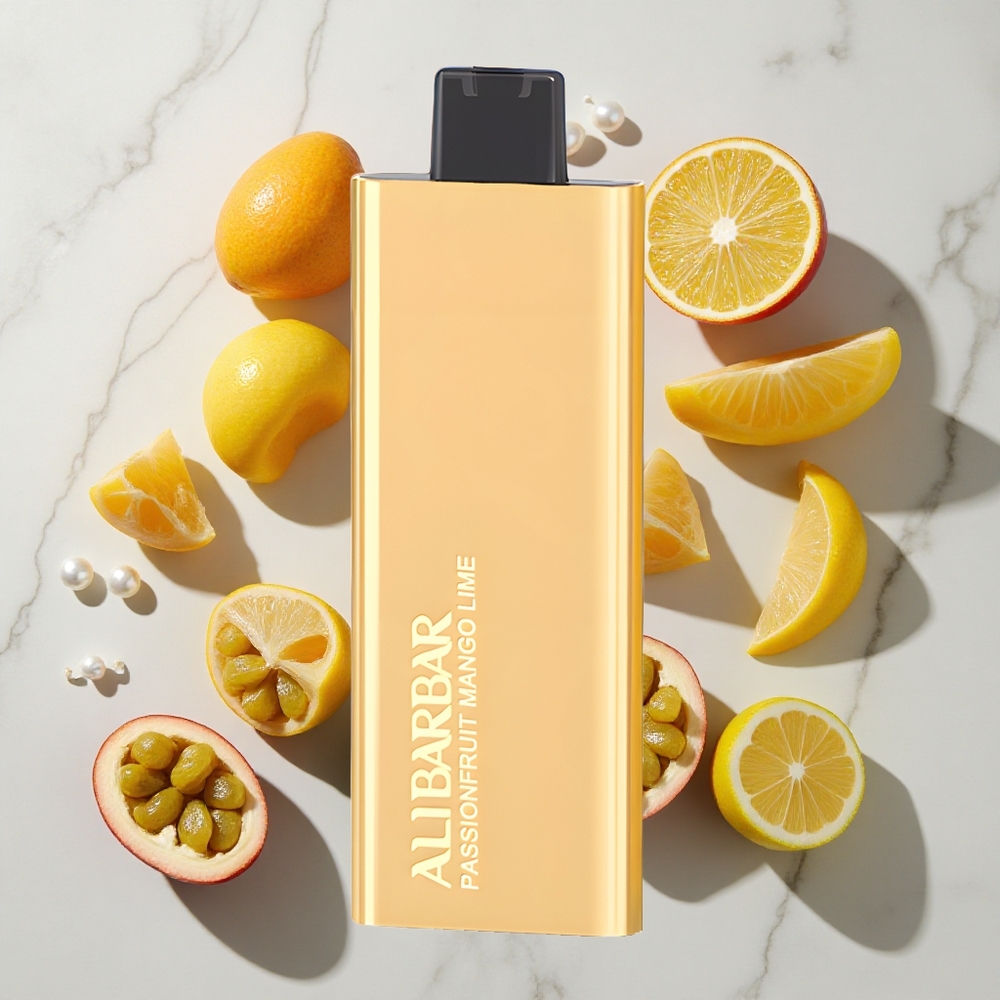 Alibarbar Pandora 7000 Puffs Za enkratno uporabo Vape Pasijonka Mango Limeta 17 ml E-tekočine