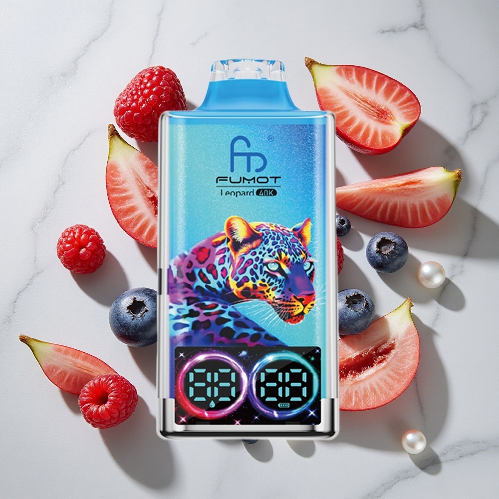 Fumot Leopard 40000 Puffs Dispozabilni Vape Borovnica Malina Tip-C Polnjenje