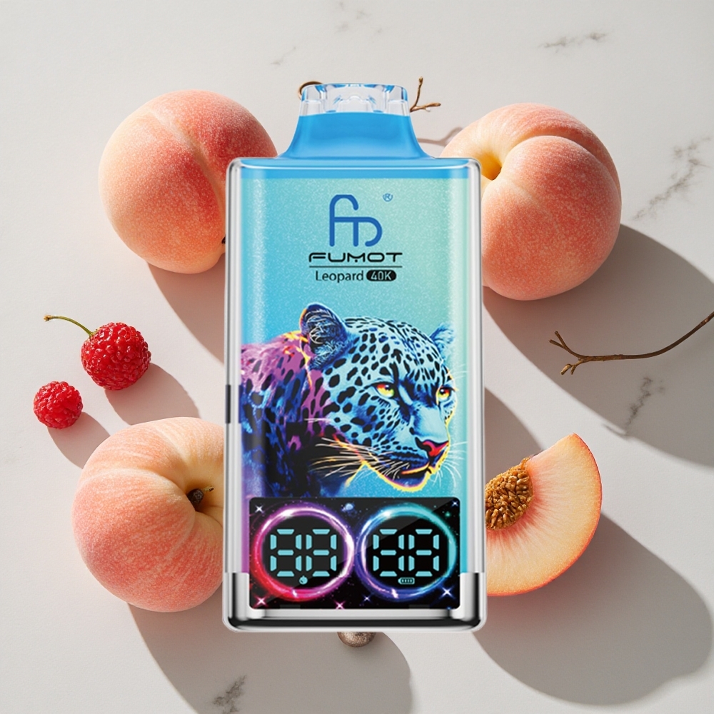 Fumot Leopard 40K Puffs Za enkratno uporabo Vape Breskva Jagoda 700mAh Baterija