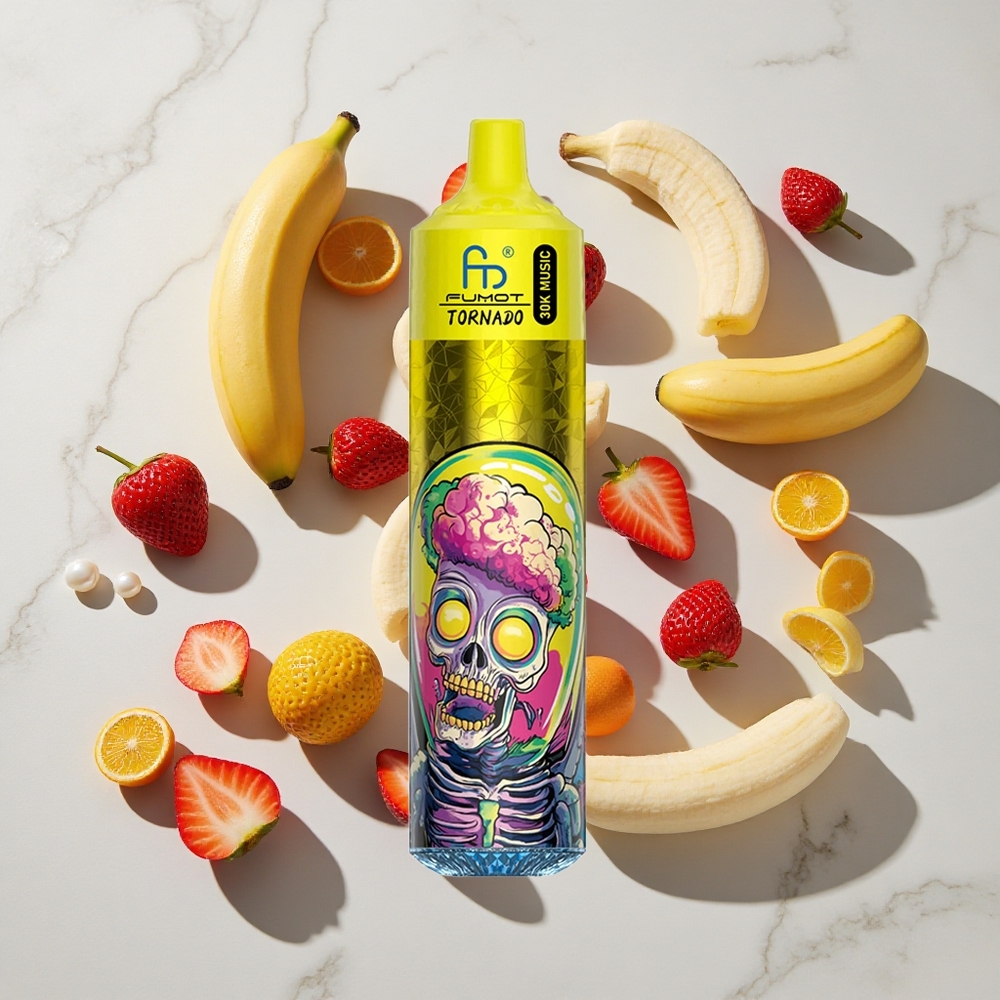 Fumot RandM Tornado 30000 Puffs Banan Jagoda Polnjen 30ml E-tekočine