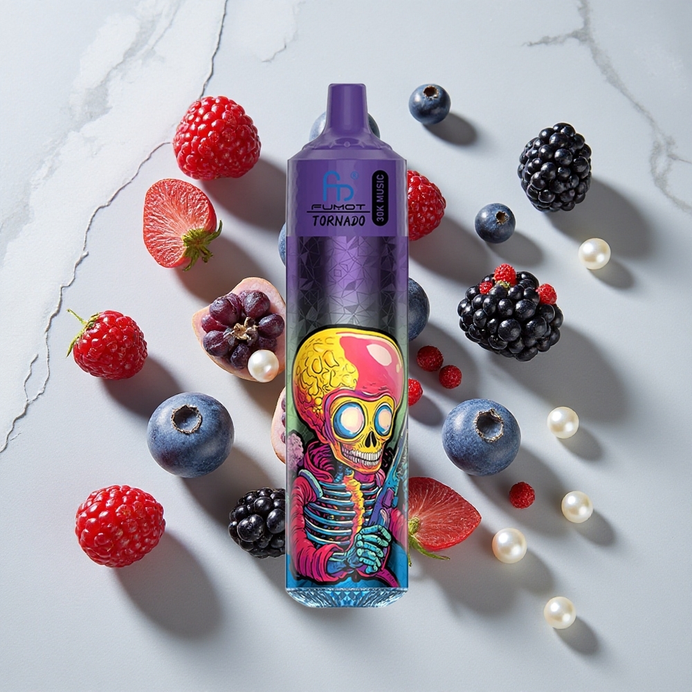 Fumot RandM Tornado 30000 Puffs Dispozabilna Vape Borovnica Robida 30ml E-tekočine