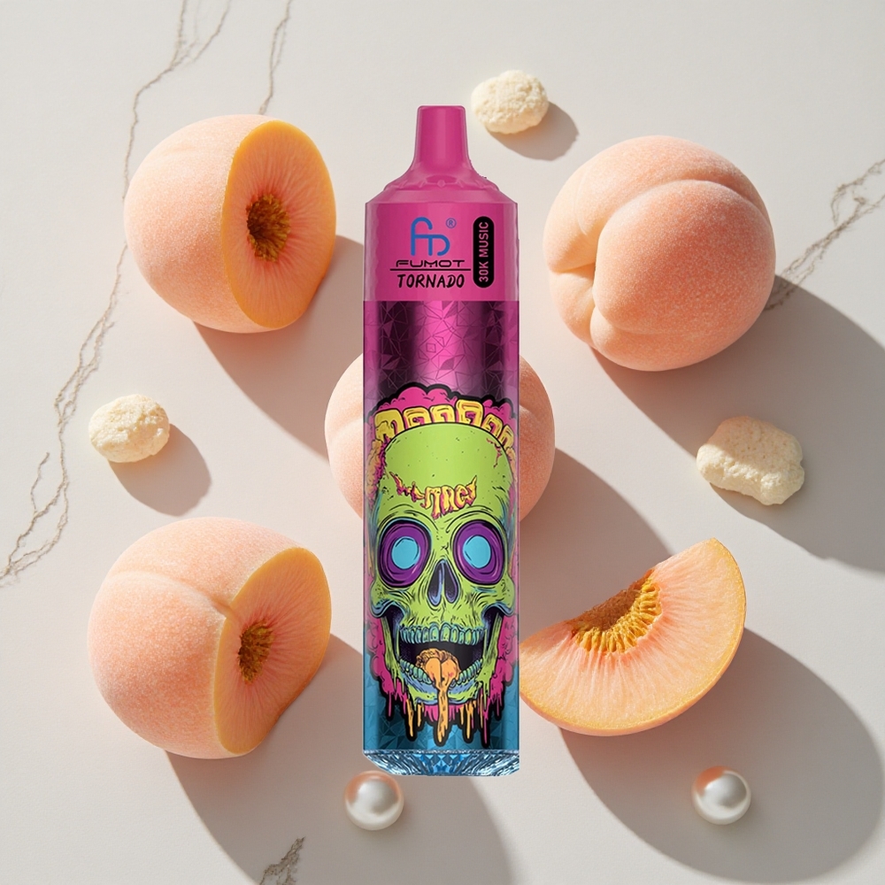 Fumot RandM Tornado 30000 Puffs Okus Breskve in Ledu 30ml E-tekočine