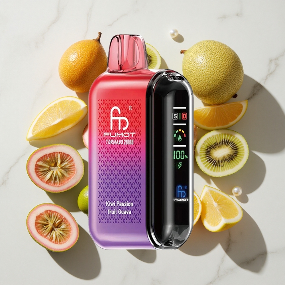 Fumot Tornado 20000 Puffs Kombinacija Okusov Kivi Pasijonka Guava 20ml E-tekočine