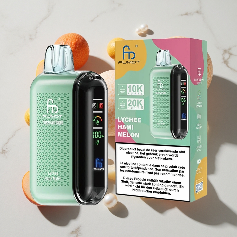 Fumot Tornado 20000 Puffs Litši Hami Melona Dual Mesh Coil
