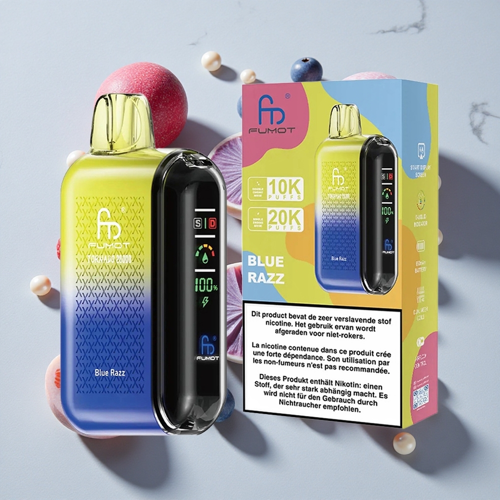 Fumot Tornado 20000 Puffs Modra Malina Dual Mesh Coil