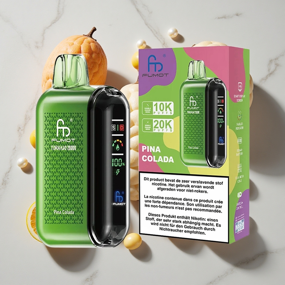 Fumot Tornado 20000 Puffs Okus Pina Kolada 20ml E-tekočine