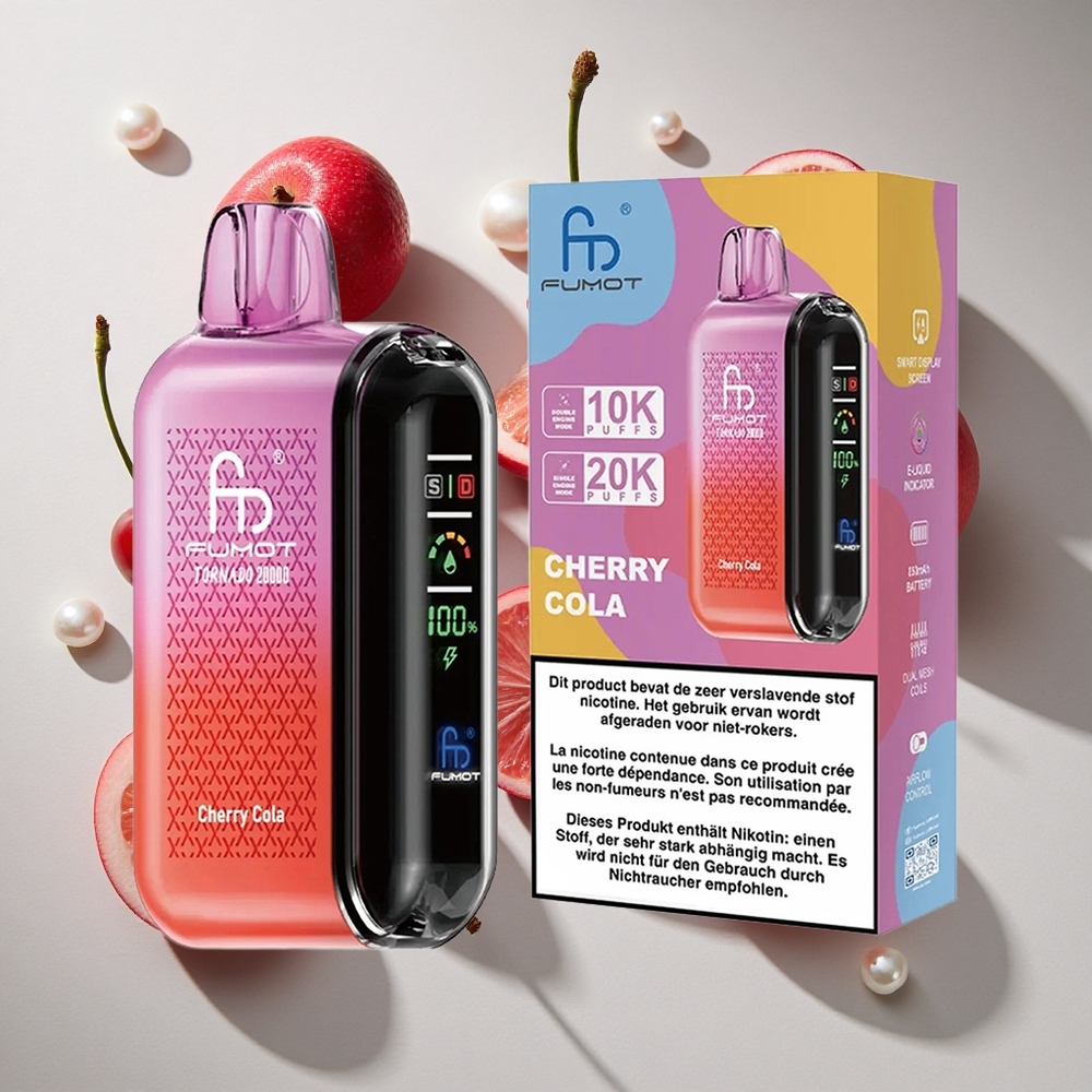 Fumot Tornado 20000 Puffs Okus Češnjeve Kole 20ml E-tekočine