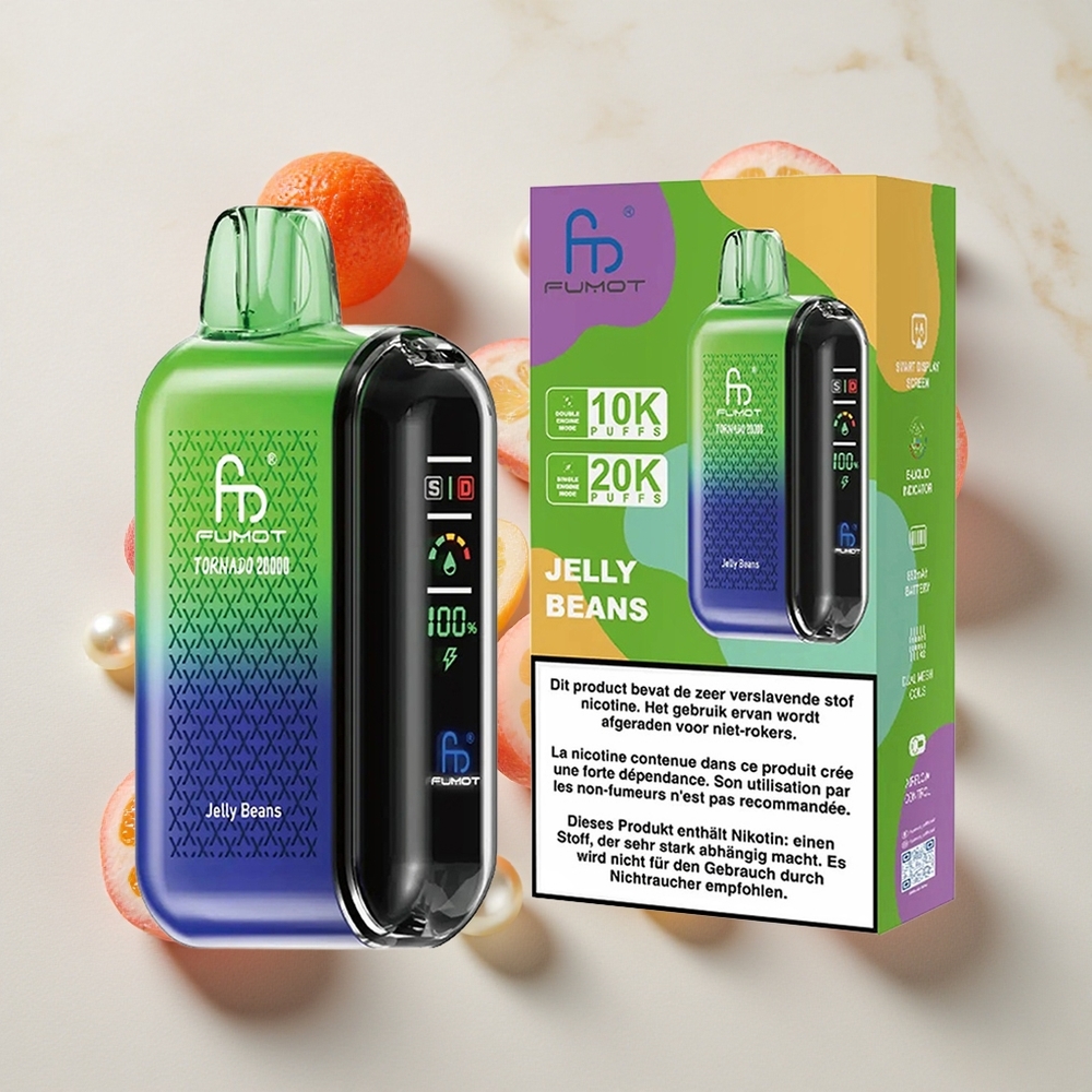 Fumot Tornado 20000 Puffs Žele Bonboni Smart Display