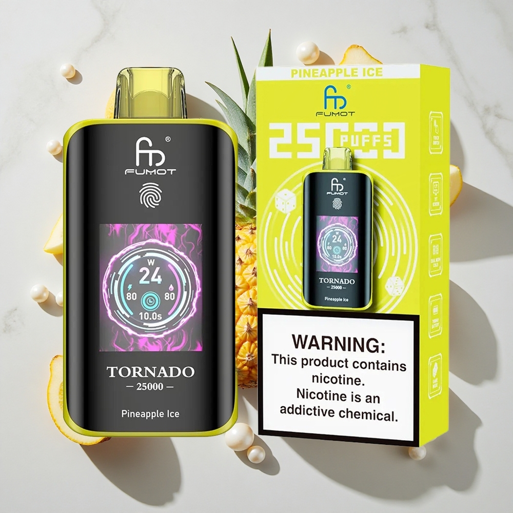 Fumot Tornado 25000 Puffs Ananas Led 700mAh Polnilna Baterija