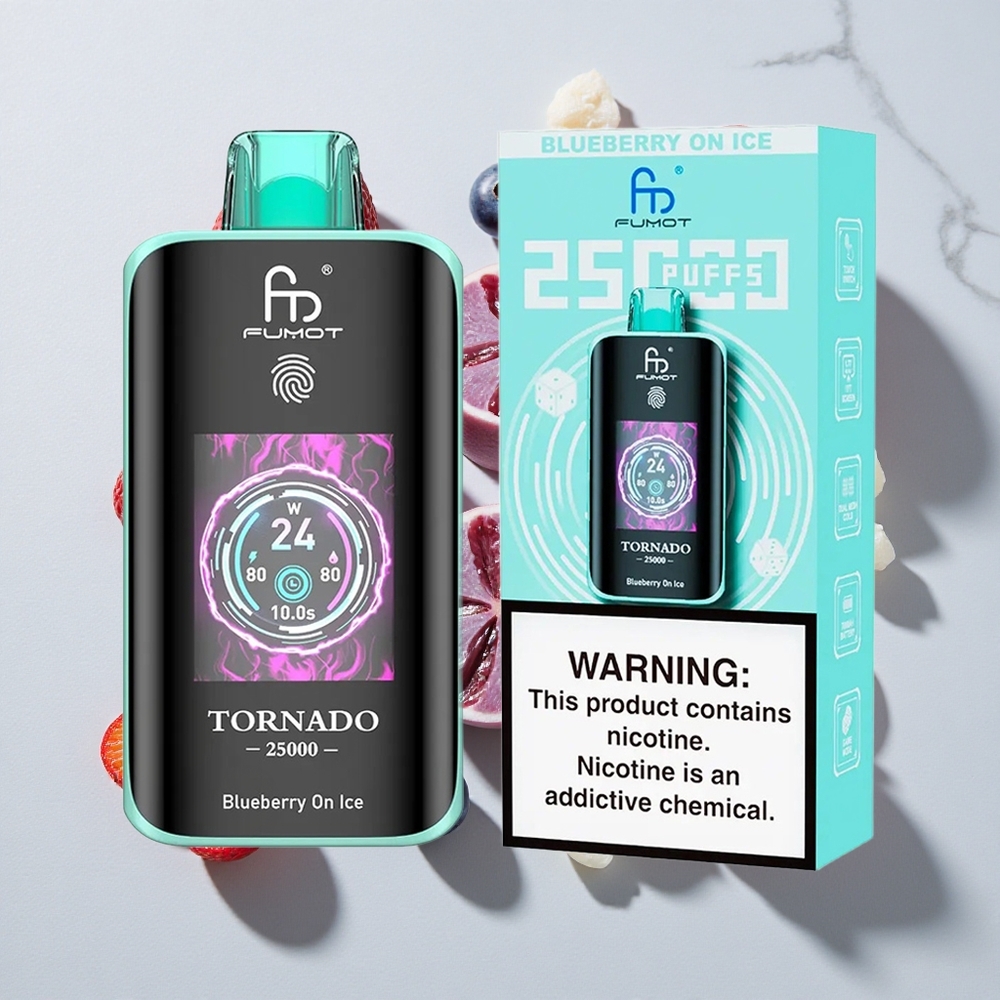 Fumot Tornado 25000 Puffs Borovnica Na Ledu 20ml Napolnjena E-tekočina