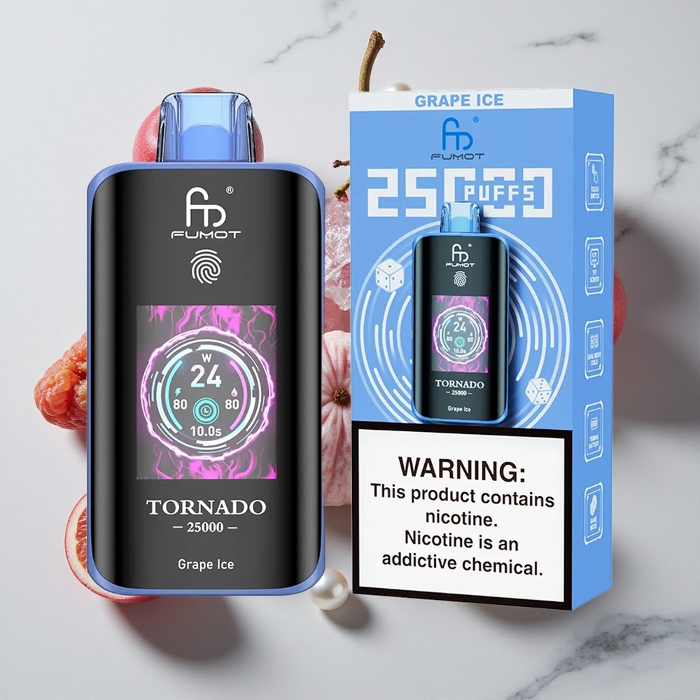 Fumot Tornado 25000 Puffs Grozdni Led 20ml E-tekočine Prednapolnjeno E-tekočino