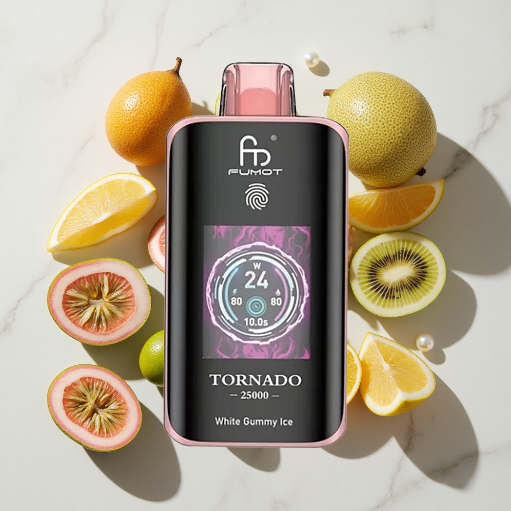 Fumot Tornado 25000 Puffs Kiwi Pasijonka Guava 700mAh Polnilna Baterija