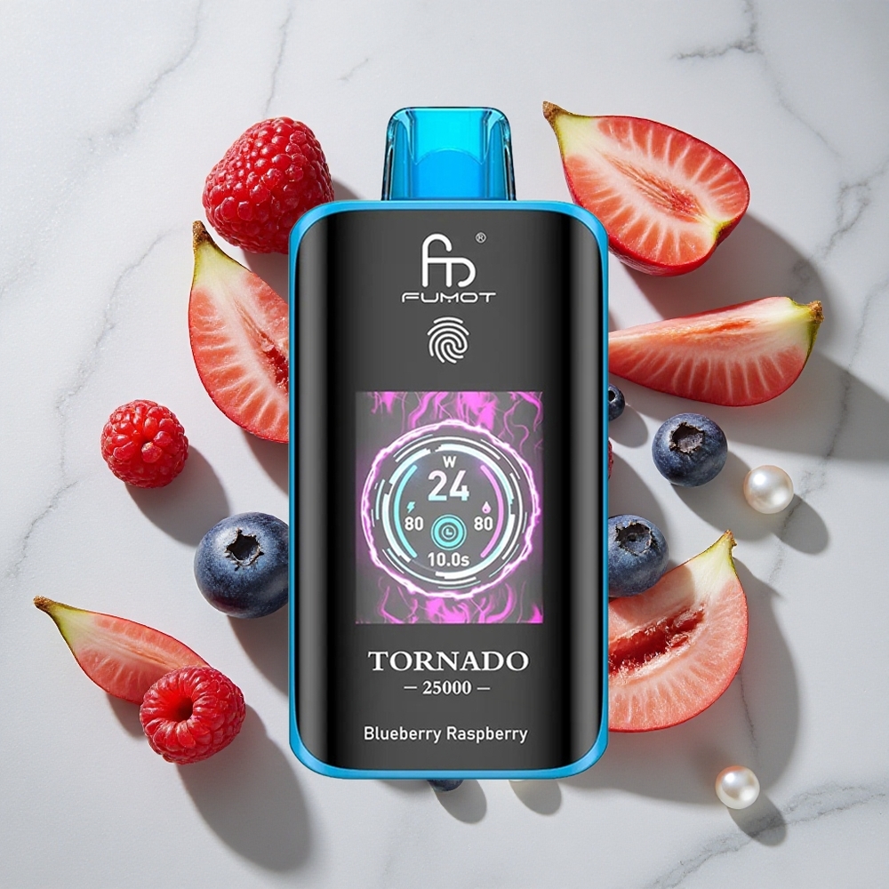 Fumot Tornado 25000 Puffs Napolnljiva Elektronska Cigareta Borovnica Malina 700mAh Baterija