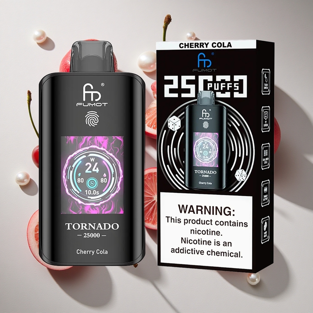 Fumot Tornado 25000 Puffs Češnjeva Kola 20ml E-tekočine Napolnjena Tekočina