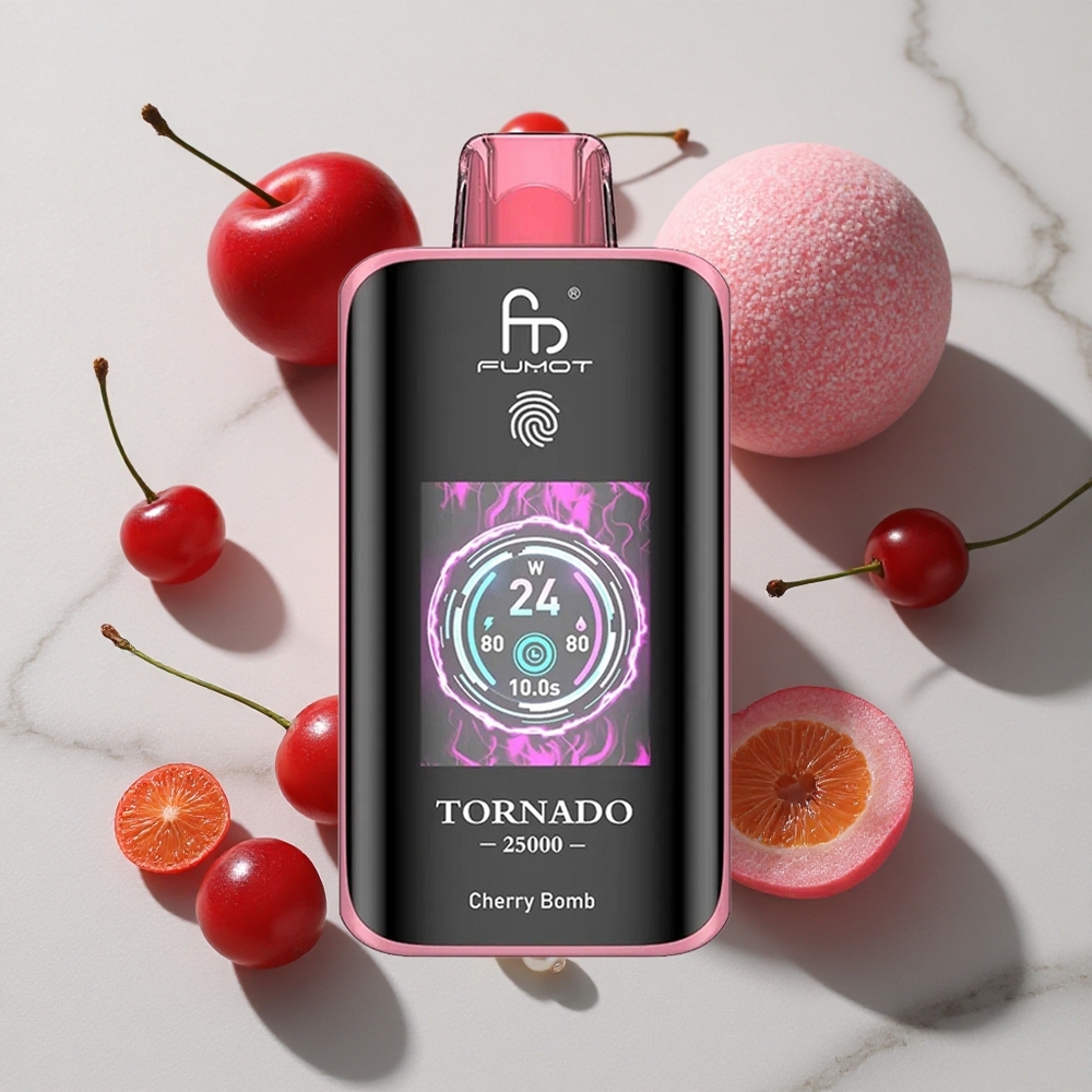 Fumot Tornado 25000 Puffs Češnjevi Bomba 20ml Napolnjena E-tekočina