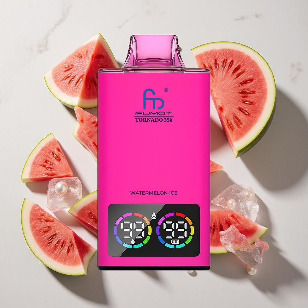 Fumot Tornado 35000 Puff Lubenica Led Kombinacija Dual Mesh Coil
