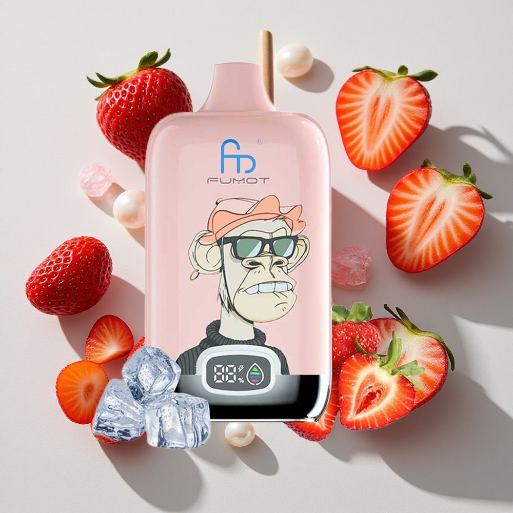 Fumot Tornado Digital Box 12000 Puffs Jagoda Led 20ml E-tekočine E-Liquid