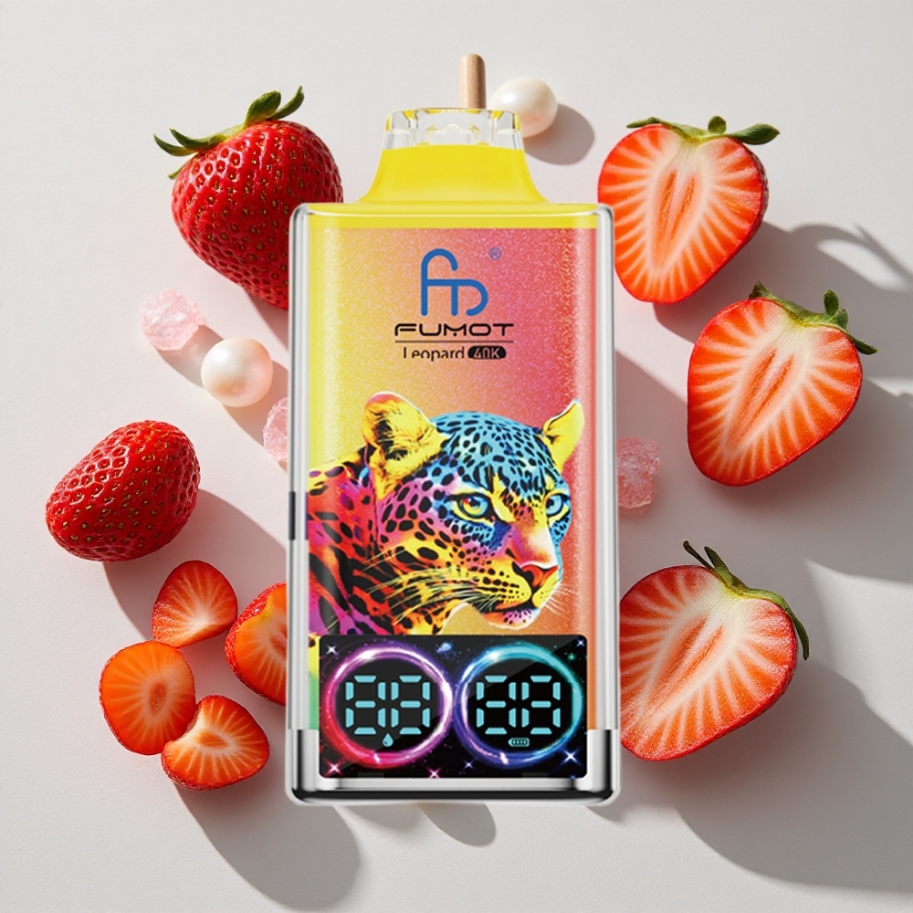 Fumot Leopard 40K Puffs Enkratna Vapo Jagoda Led Dual Mesh