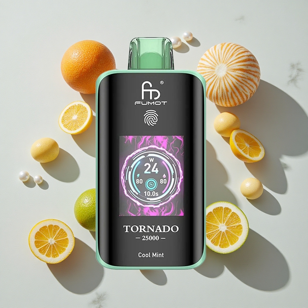 Fumot Tornado 25000 Puffsaji Hladna Meta Tip-C Polnilni Vtič