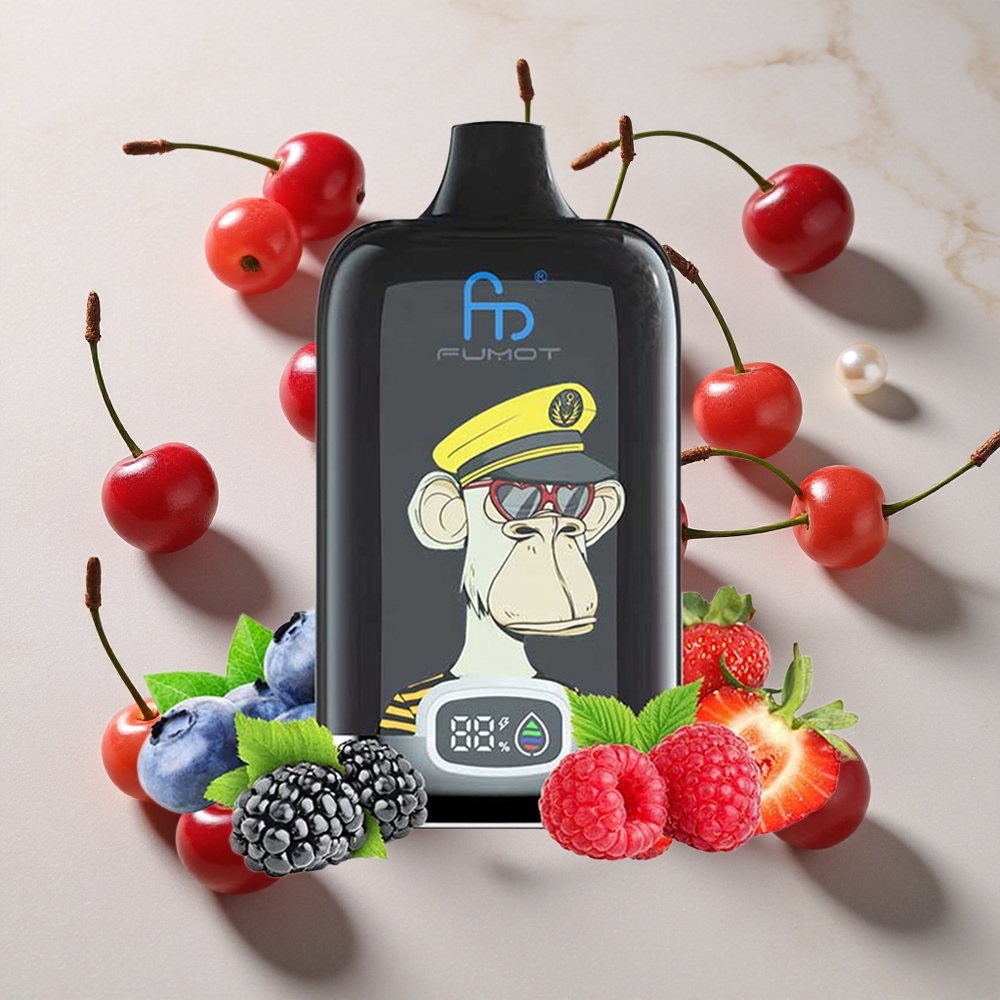 Fumot Tornado Digital Box 12000 Puffs Češnja Tip-C Polnjenje